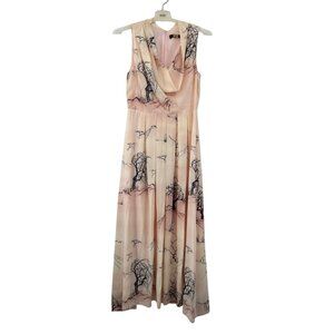 Eva Franco Anthropologie Maxi Dress 12 Used Pink Blue Gradient